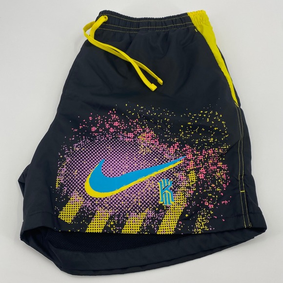 Nike Other - Nike Kyrie Irving Basketball Shorts Mens XXL Black Yellow Splatter DA5993-010